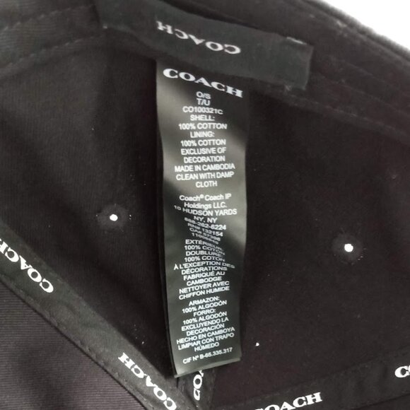 Coach Black Embroidered Logo Baseball Hat - Picture 9 of 9